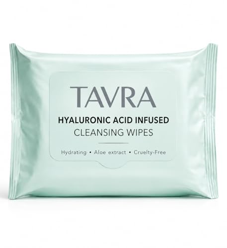 Makeup Remover Wipes with Hyaluronic Acid & Aloe, Gentle Face Cleansing Towelettes, 25 Count
