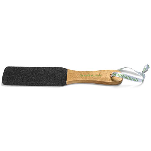 GranNaturals Wooden Foot File for Callus & Dead Skin Removal - Pedicure Rasp & Exfoliator