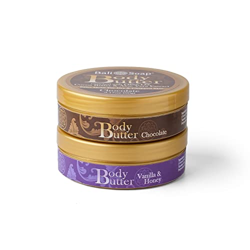 Bali Soap Chocolate & Vanilla Honey Body Butter - 2 Pack, 3.1 oz Each