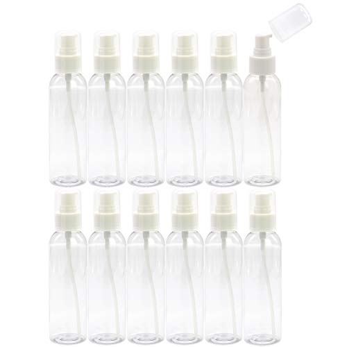 12 Pack 120ml Plastic Bottles with Duckbill Pump for Shampoo, Lotion, Body Soap & Cream