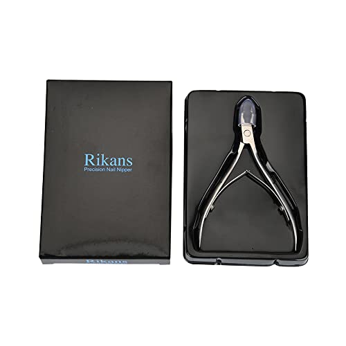 Rikans Professional Stainless Steel Cuticle Clippers for Nails – Razor Sharp Nail Trimmer with Non-Slip Handle