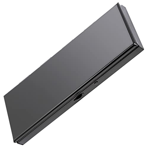 Compact 7-Day Metal Pill Organizer with Makeup Mirror - Gun Black