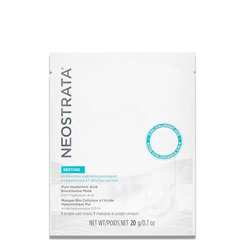 NEOSTRATA Restore Biocellulose Face Mask with Hyaluronic Acid - Hydrating for Dry Skin