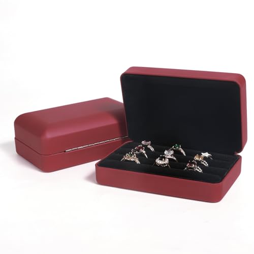 Travel Jewelry Organizer Box - Portable Ring Storage Case for Women