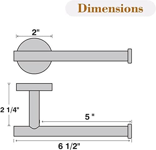 Brushed Nickel Wall-Mounted Toilet Paper Holder - Durable Stainless Steel