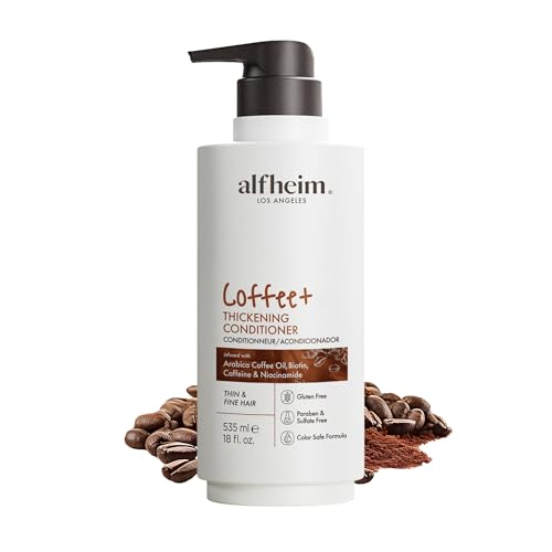 ALFHEIM Coffee+ Thickening Conditioner 18 Fl Oz for Fine Hair - Strengthening & Moisturizing