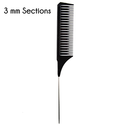 Highlighting Combs Set of 4 for Hair Coloring & Balayage - Black - Salon Supply Co