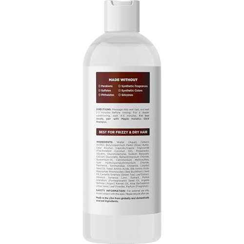Maple Holistics Silk Protein Conditioner for Damaged & Dry Hair (12 Fl Oz)