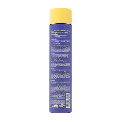 Sun Bum Blonde Purple Conditioner - Moisturizing & Toning Hair Treatment