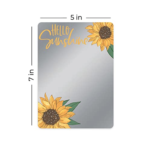 Hello Sunshine Magnetic Mirror - 5" x 7" Shatterproof Locker Decor
