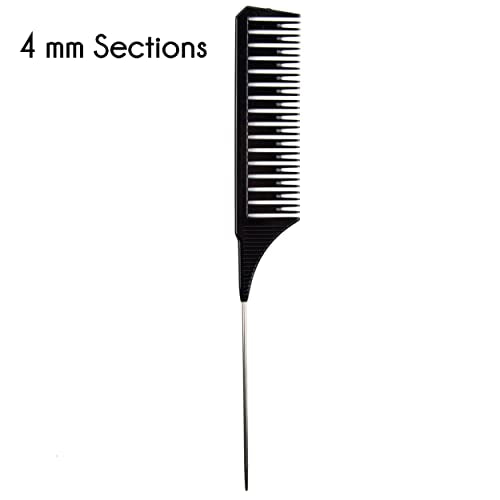 Highlighting Combs Set of 4 for Hair Coloring & Balayage - Black - Salon Supply Co