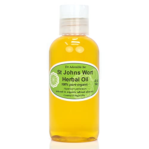 Dr. Adorable St. John's Wort Herbal Oil - 4 oz Organic Infused Body Oil