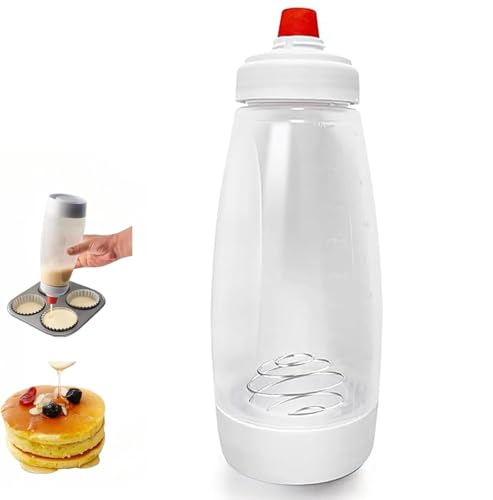 Kvcik 33oz Silicone Pancake Batter Mixer & Dispenser with Stand