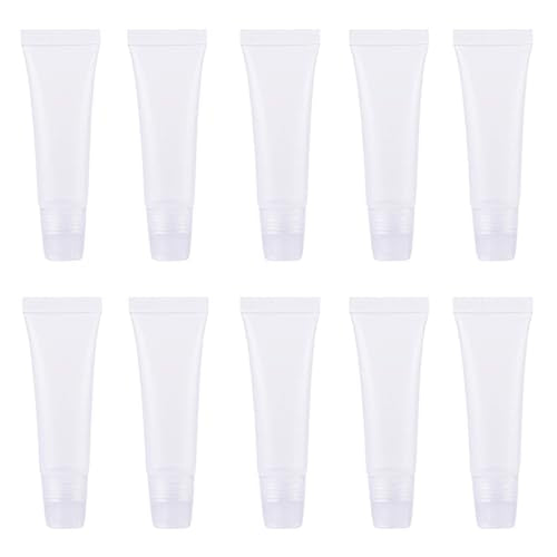 Wowlife 8ml Empty Lip Gloss Tubes - Clear Refillable Makeup Containers (30 Pcs)