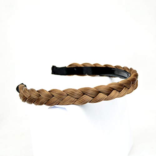 Women’s Synthetic Hair Headband with Braided Design - Dirty Blonde - BOBIYA