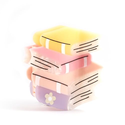 Book Acetate Hair Claw Clip - Cute Design for Girls & Women