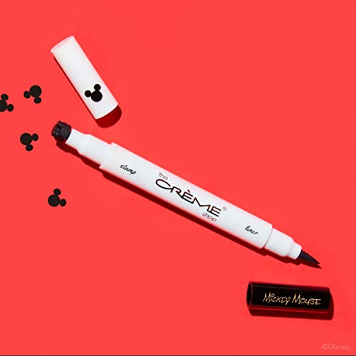 Disney Mickey Eyeliner & Freckle Stamp Duo - Smudge-Proof, Water-Resistant, Dual-Ended Makeup Pen with Zipper Bag