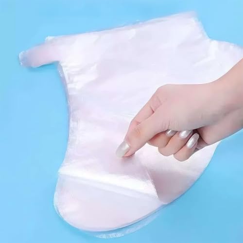 400-Pack Disposable Plastic Foot Covers for Pedicure & Spa Treatments