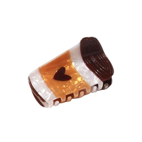 Coffee Drink Themed Acrylic Claw Clips for Women - Non-Slip Hold