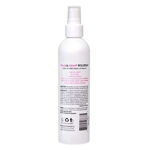 Nicole & Alyssa Synthetic Wig Shampoo & Detangling Spray Set - 8oz Duo