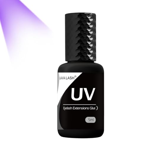 UV Eyelash Extensions Glue - 1 Sec Dry, Low-Fume 5ml for Salons