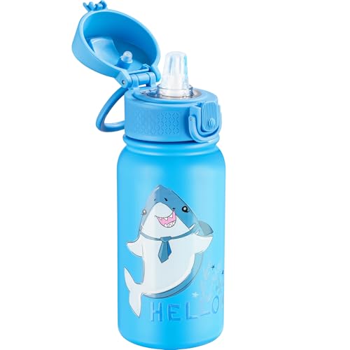 OLDLEY 12oz Insulated Kids Water Bottle with Leak-Proof Straw