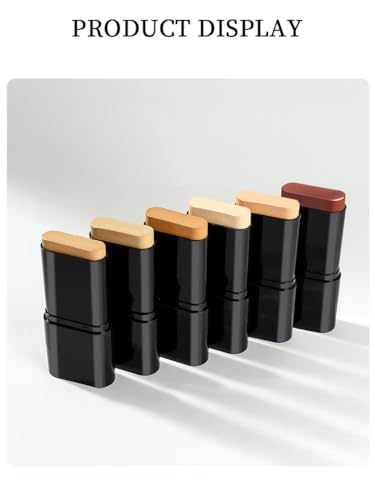 TOSOUATOP 2-in-1 Foundation Stick with Brush - Full Coverage, Matte Finish, 04 Wheat