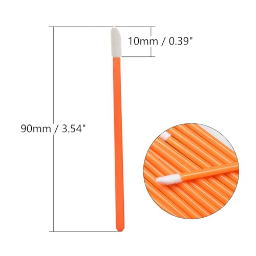 Utoolmart Orange Disposable Lip Gloss Wands, 50 Pcs – Lipstick Applicators