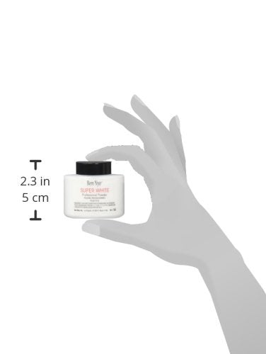 Ben Nye Super White Face Powder 1.5 oz - Brightening Makeup for Face & Body