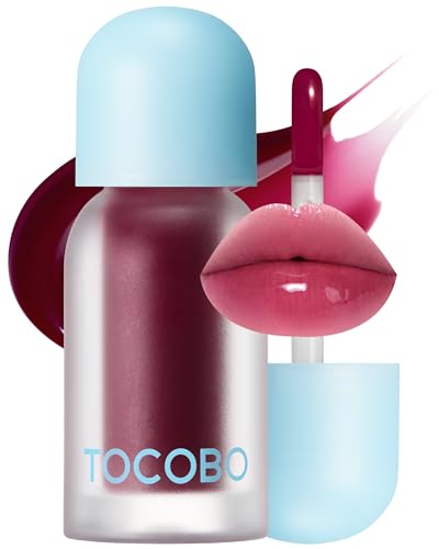 TOCOBO Juicy Berry Plumping Lip Oil - 07 Plum Jam, Vegan Tinted Gloss