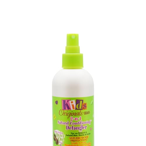 Kids Detangler with Extra Virgin Olive Oil - 12oz Bottle - Natural, Texturized & Relaxed Hair - Originals by Africa's Best