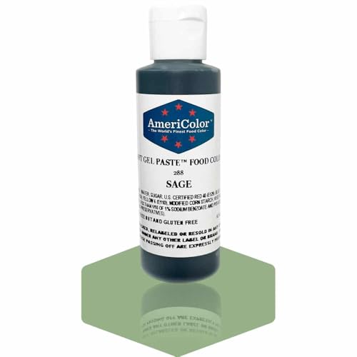 AmeriColor Sage Soft Gel Paste Food Color - 4.5 Ounce Bottle
