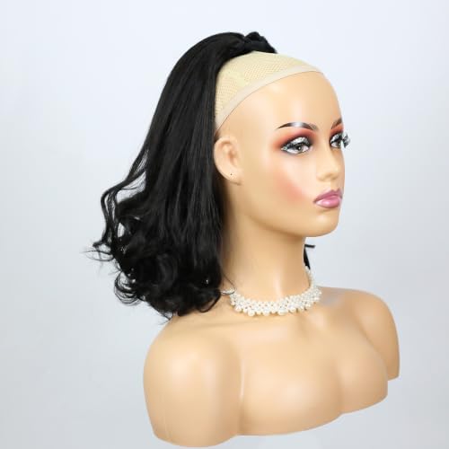 16-Inch Kinky Yaki Drawstring Ponytail - Natural Synthetic Hair Extension