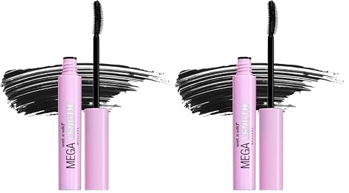 Wet n Wild Mega Length Waterproof Mascara Very Black 0.21 Fl Oz Pack of 2
