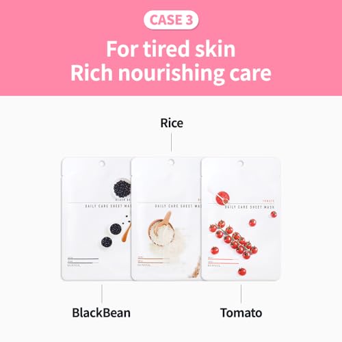 EUNYUL 12-Piece Daily Care Facial Sheet Mask Set – Hydrating & Nourishing Korean Skincare
