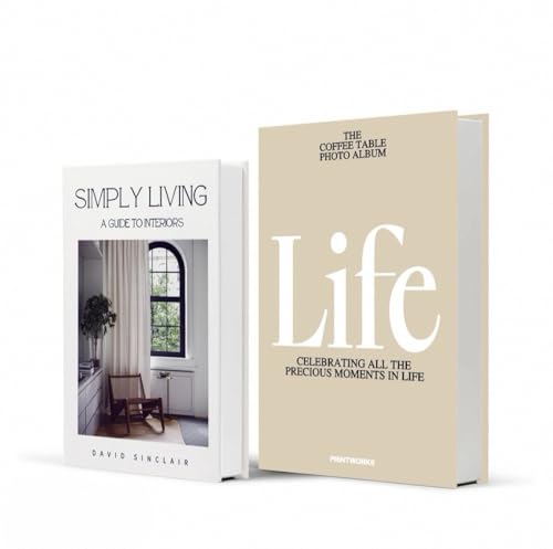 Minimalist Faux Books for Coffee Table Decor - 2 Pcs Set