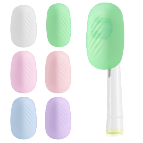 Lapfoon 6 Pack Silicone Toothbrush Covers - Universal Fit & Hygienic