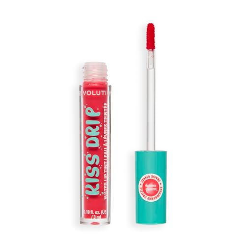 Revolution Kiss Drip Water Lip Tint - Strawberry Drizzle, Sheer & Hydrating