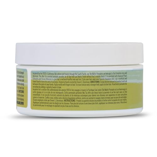 Don Juan Tiki Matte Pomade, High Hold Water Based Hair Styling, 4 oz