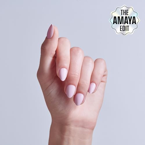 KISS Core Euphonious Pink Short Almond Shape Press On Nails with Glue & Tools