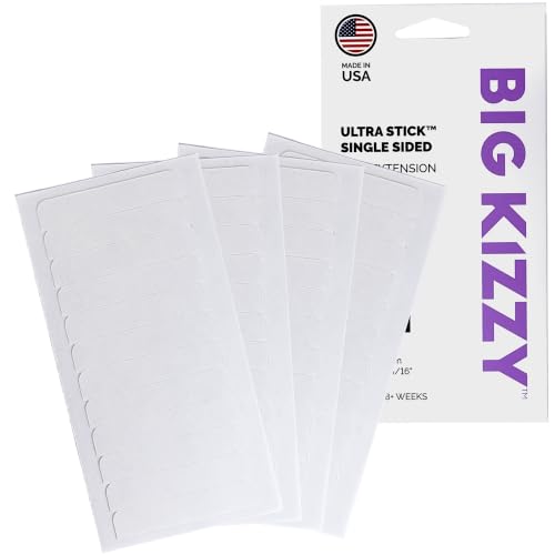 Big Kizzy Ultra Stick Tape for Hair Extensions - 48 Tabs, 6-8 Weeks Hold