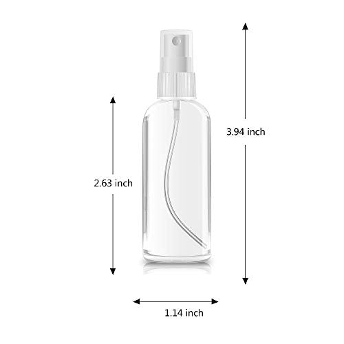 2 Pack 1oz Clear Mini Spray Bottles for Travel & Skin Care