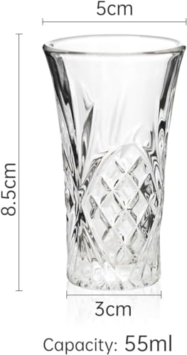 BCnmviku 4-Pack Heavy Base Shot Glasses 65ML for Tequila & More