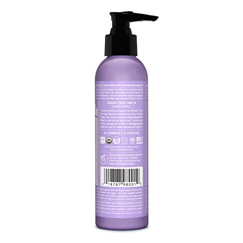 Dr. Bronner's Organic Leave-In Conditioner Cream - Anti Frizz, 6oz