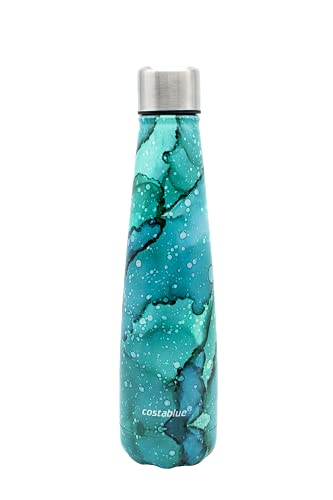 17oz Insulated Stainless Steel Water Bottle - Leakproof Thermos in Bubbly Green