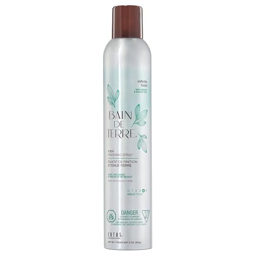 Bain de Terre Infinite Hold Finishing Hair Spray 9 oz Pack of 1 with Argan & Monoi Oils