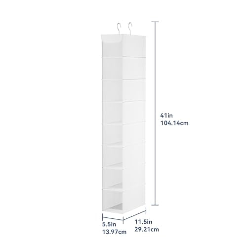 Whitmor 8-Shelf Hanging Shoe Organizer - Space-Saving Closet Rack