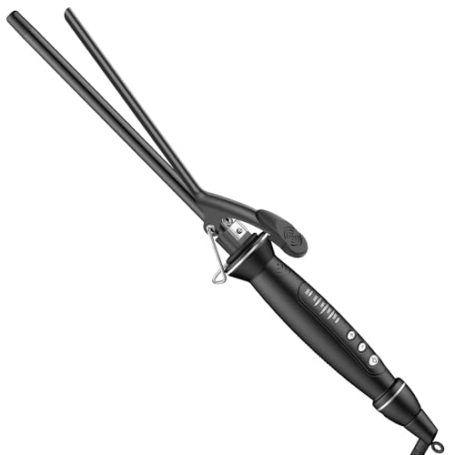 SAOSA 1/2 Inch Thin Curling Wand, Extra-Long Ceramic Hair Iron for Ringlets