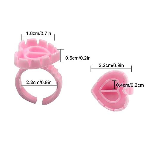 Disposable Eyelash Extension Glue Rings 200PCS Lash Adhesive Holders for Lash Artists