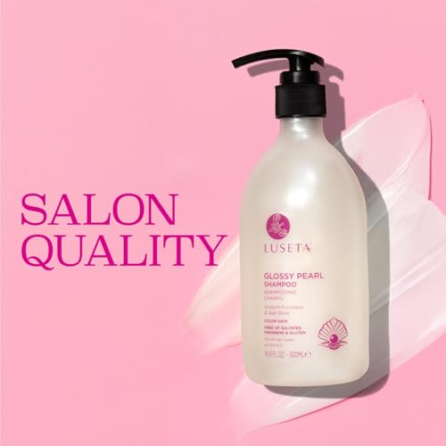 Luseta Pearl Shampoo 16.9oz - Shine & Smoothing Hair Care with Pearl Extract